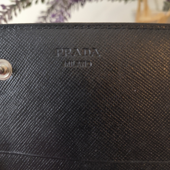 Prada Milano Tessuto Nylon Wallet / Clutch Bag with Silver Chain - Picture 7 of 10